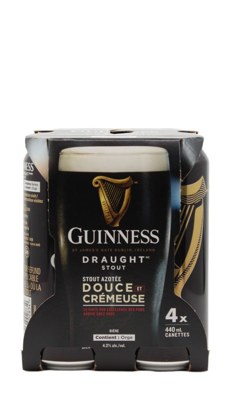 Guinness Pub Draught 4 Pack Cans