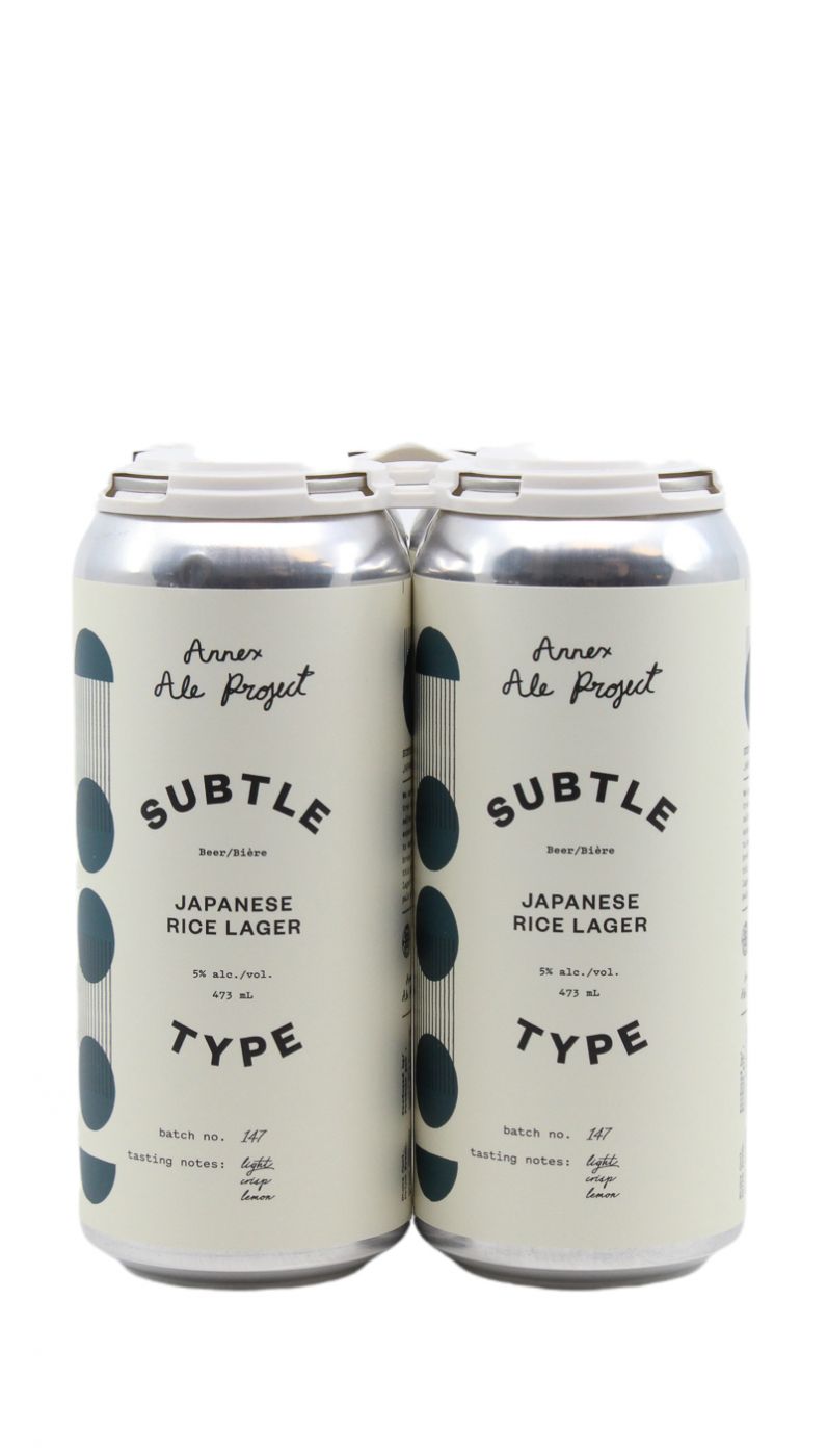 Annex Subtle Type Rice Lager 4pk